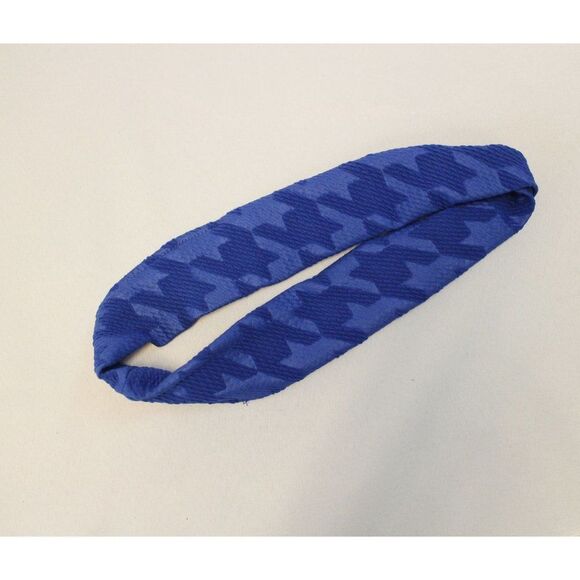 Blue Houndstooth Twist Headband - Picture 4 of 4